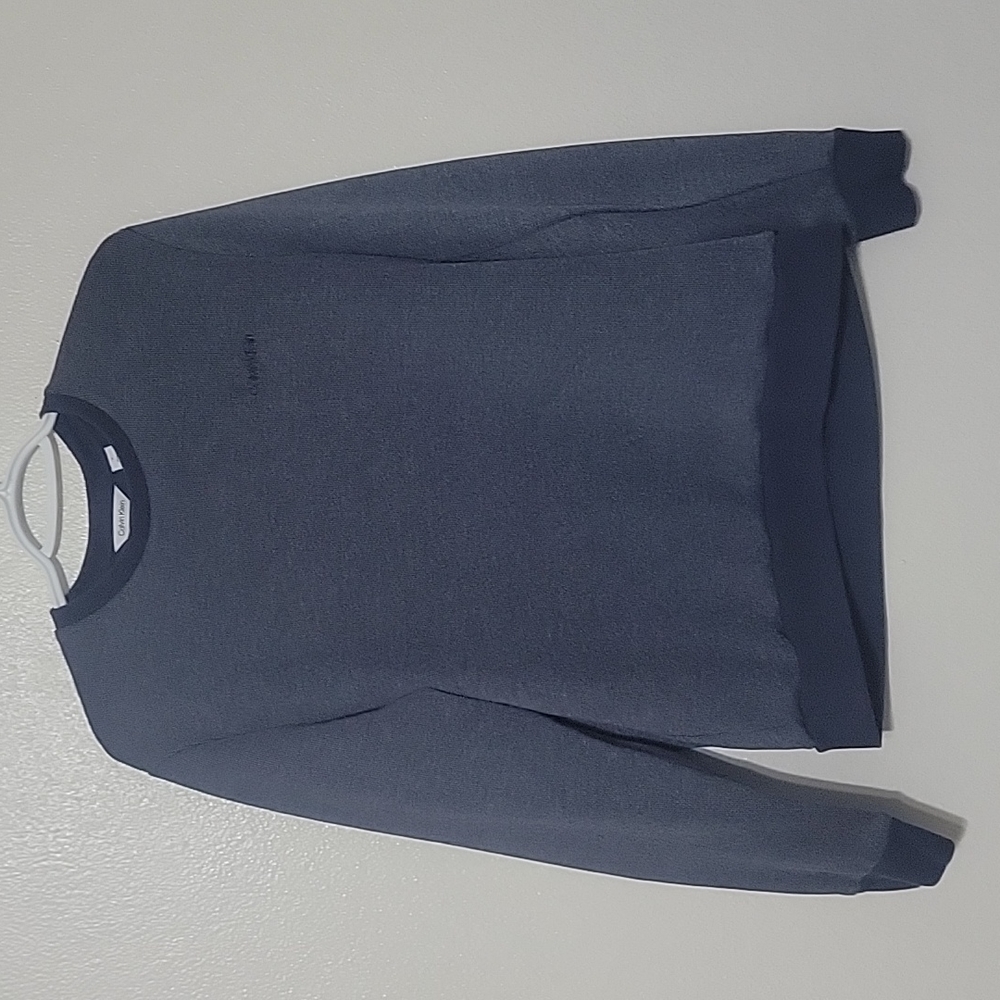 Mens Medium Calvin Klein Blue Long Sleeve Sweater